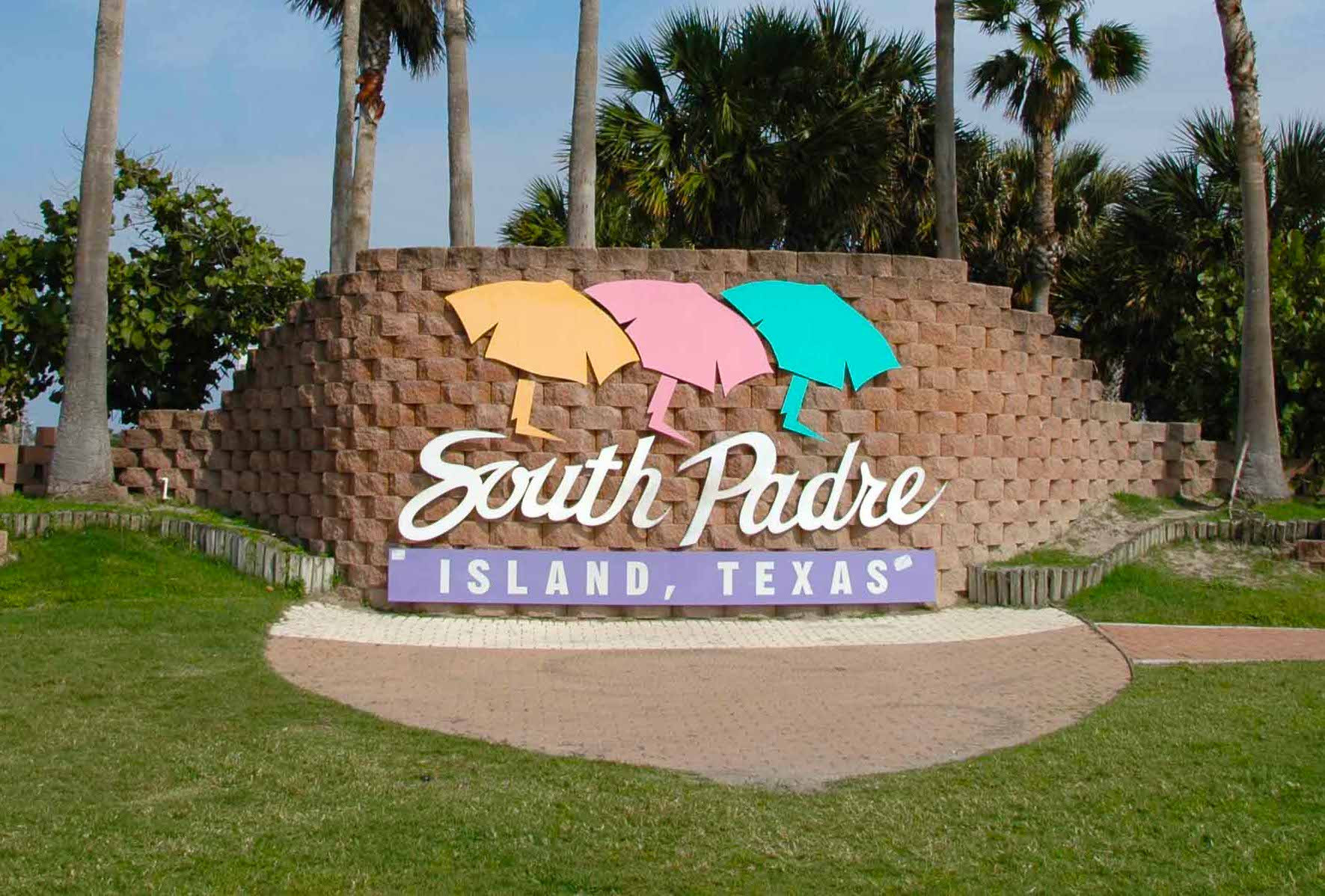 south padre island welcome sign